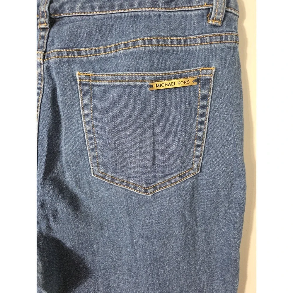 Michael Kors Skinny Jeans Women Size 8 Blue Denim Stretch Mid Rise